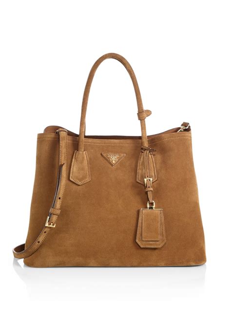 brown suede prada handbag|Prada brown suede bag.